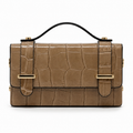 GF0658 - LEATHER HANDBAG WITH CROCCO
