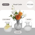 Hobnail Glass Pitcher | Apricot Chiffon | 2L | Vintage Jug