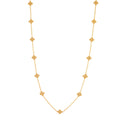Berry Clover Double Sided Necklace 34" - Gold