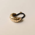Crystal Crescent Metal Cuff Ponytail Hair Tie | Gold