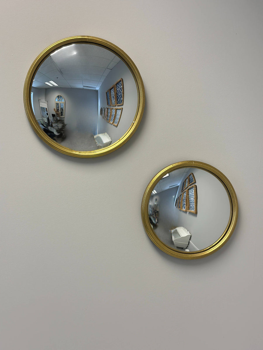 Gold Round Convex Mirror
