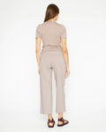 Ponte Knit Straight Leg Pant Cropped