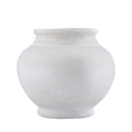 Paper Mache Plant Pot Natural White Dia 9.45"