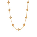 Berry Clover Double Sided Necklace, 16"+2" - MOP