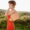Tulip Raffia Embossed Recycled Top Handle Pre-Order 5/30