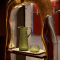 Tall Hobnail Jug | Moss Green | 1.2L | Bohemia Crystal