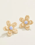 Sweet Straw Flower Earrings