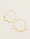 Pretty Petal Hoop Earrings Gold