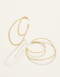Winding Oak Hoop Earrings Gold