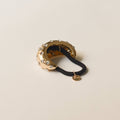 Crystal Crescent Metal Cuff Ponytail Hair Tie | Gold