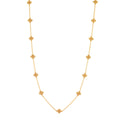 Berry Clover Double Sided Necklace 34" - Gold