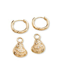 Bluffton Oyster Convertible Hoop Earrings Crystal