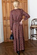 Frances 3 Dress - Library Flowers Cocoa