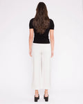 Ponte Knit Straight Leg Pant Cropped