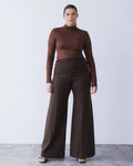 Ponte Knit Standard Wide Leg Pant