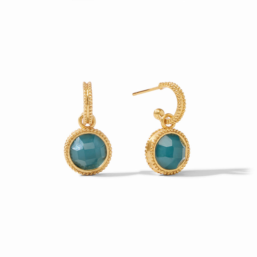 Fleur de Lis Hoop & Charm Earring