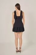 Allison Linen Bow Tie Long Top
