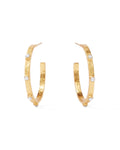 Crescent Stone Hoop Pearl