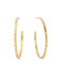 Crescent Stone Hoop Earrings