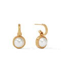 Fleur de Lis Hoop & Charm Earring