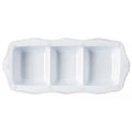 Berry & Thread Melamine 14" Triple Section Server - Whitewash