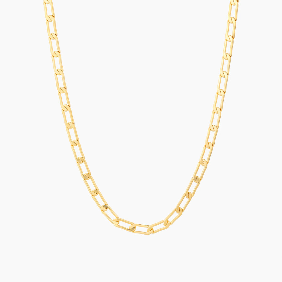 Flat Curb-Link Charm Necklace