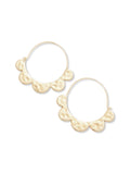 Pretty Petal Hoop Earrings Gold
