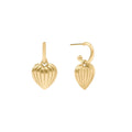 Puffy Heart Hoop & Charm Earring