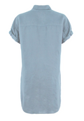 Roll Sleeve Camp Dress - Washed Linen