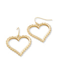 Scalloped Heart Earrings Gold