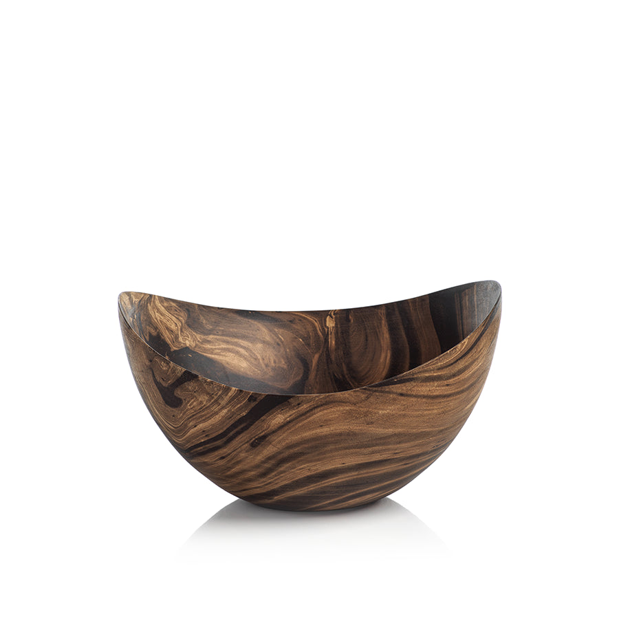 Mango Wood Marbleized Bowl