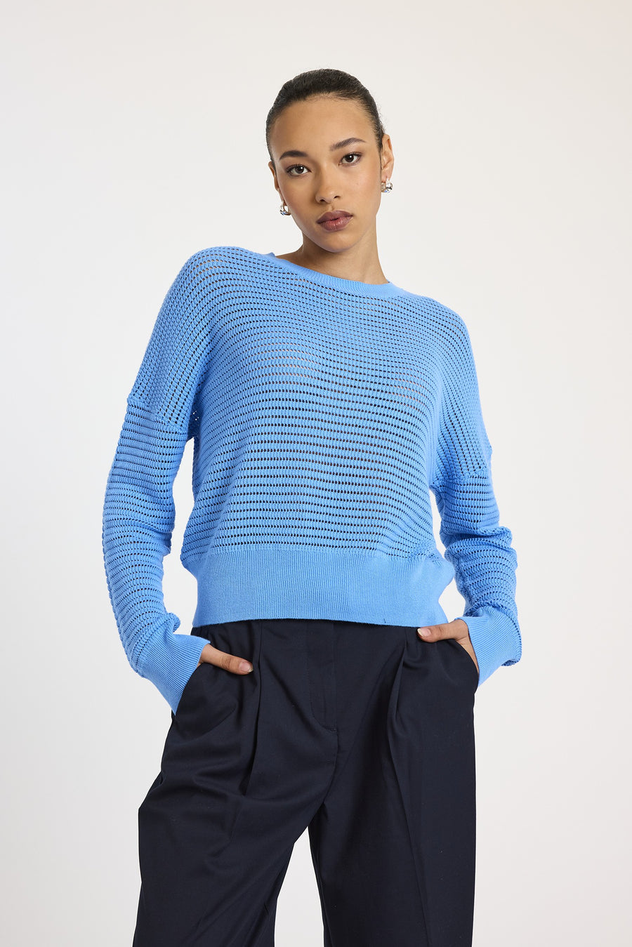 Paige Open Knit Crew