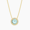 Aquamarine Birthstone Pendant Necklace