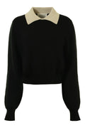 Cashmere Contrast Collar Sweater