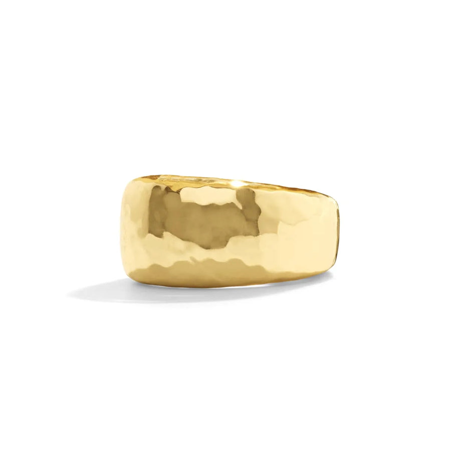 Cleopatra Ring Hammered Gold Band