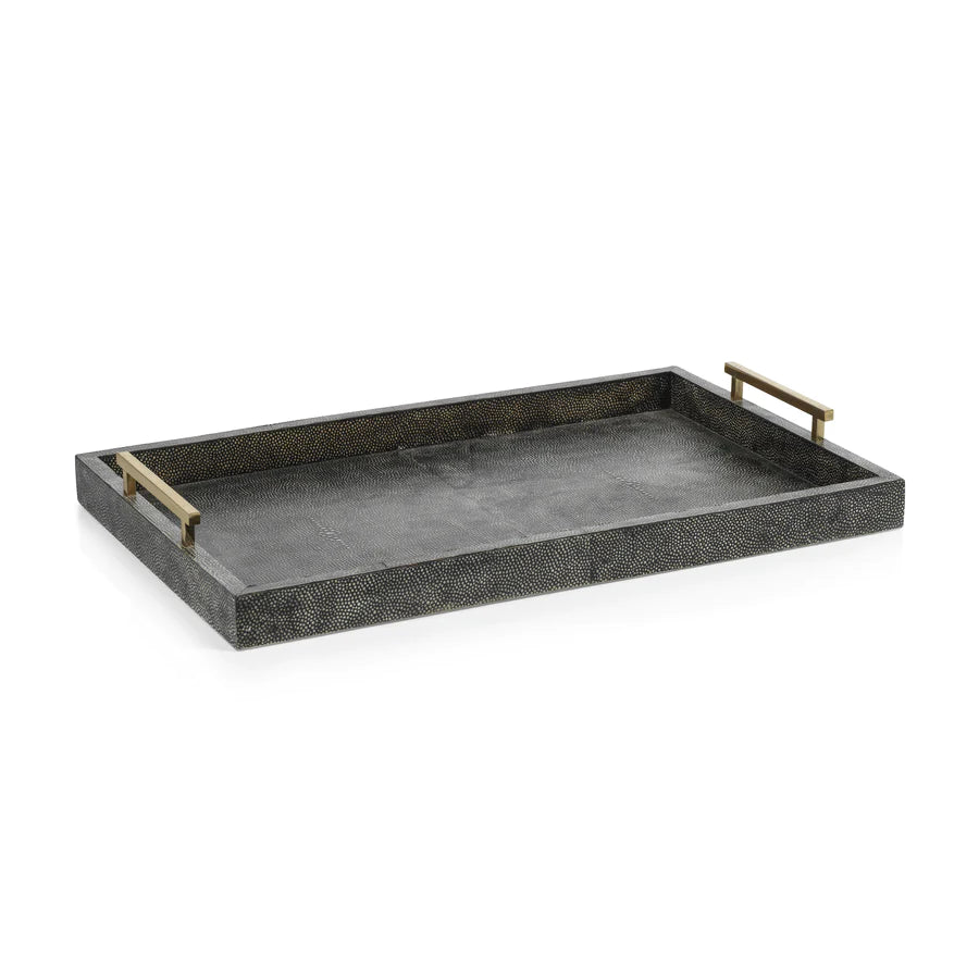 Nika Shagreen Leather Bar Tray