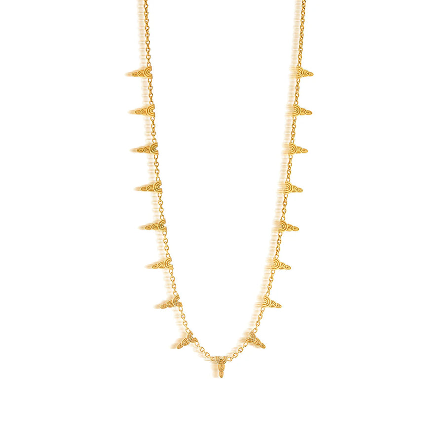 Cleopatra Ra Necklace, 16"+2" - Gold