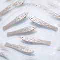 Sardine Fish Hair Clip in Silver Acetate with Rhinestone