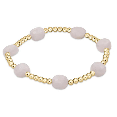 Admire Gold 3mm Bead Bracelet - Pearl