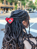 Hand-painted Lucky Eye Heart Hair Claw Clip | Eco-Friendly