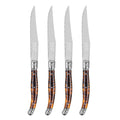 Laguiole Connoisseur 4-Piece Tortoise Steak Knife Set