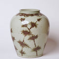 Rustic Copper Glazed Porcelain Bamboo Jar