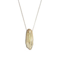 White Horn & Crystal Pendant Necklace // Gold Jessie Necklce