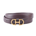 Horsebit Buckle Equestrian Stitched Suede/Napa Leather Belt