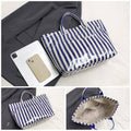Striped Waterproof Tote