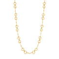Equestrian Snaffle Bit Chain Necklace 34" - Gold