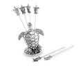 Pewter Sea Turtle Cheese Pick Set
