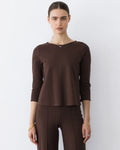 Ponte Knit 3/4 Sleeve Top
