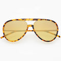 Shay Unisex Aviator Sunglasses - Tortoise/Gold
