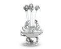 Pewter Blue Crab Cheese Pick Set